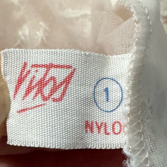 Vintage robe gown set size XS lace barely pink cream from France size 1 peignoir - Picture 11 of 13